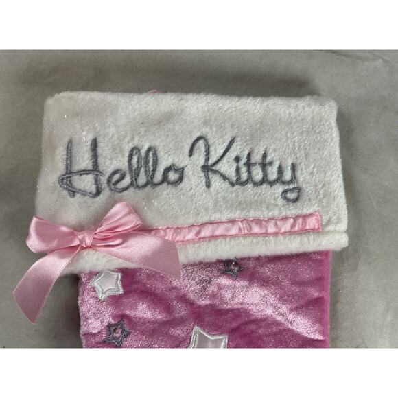 Sanrio Hello Kitty Angel Holiday Christmas Stocking Pink Sequins Glitter 2006 - Picture 4 of 9